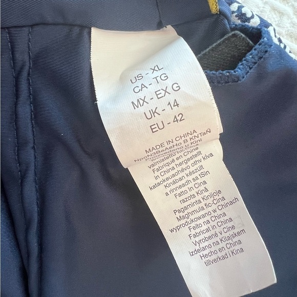 Polo Ralph Lauren NWT Navy Blue Floral Double Front Tie One Piece Bathing Suit - Picture 16 of 16